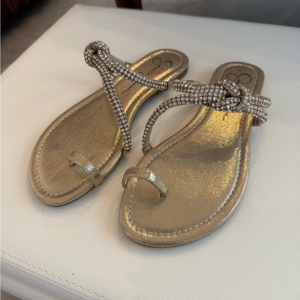 Elegant Gold Sandals Jessica Simpson